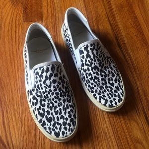 Saint Laurent Leopard Slip On Sneakers